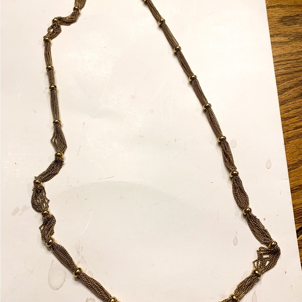 Vintage Gold Beaded Strand Necklace. - Picture 5 of 5